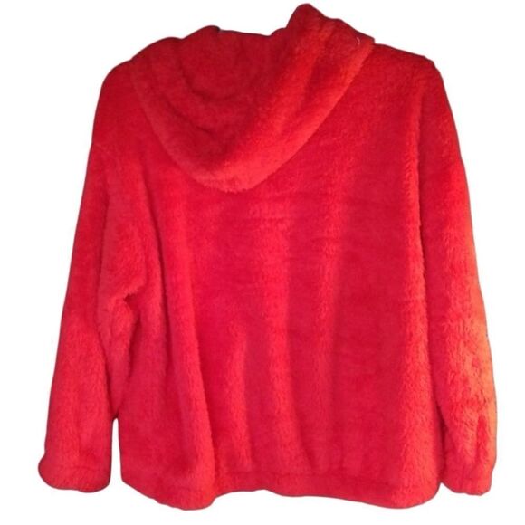 Women's Fuzzy Sherpa Pullover Hoodie Jacket Size M & L/G - Picture 2 of 6